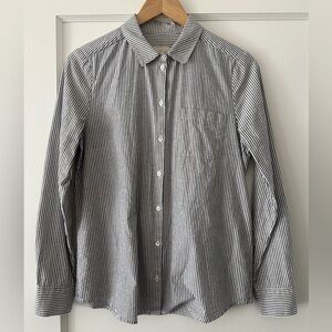 Sezane Black and White Striped Shirt